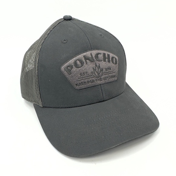 Poncho Outdoors Agave Trucker Hat Grey Snapback Sporty Outdoor One Size - Picture 1 of 7